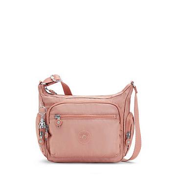 Kipling Gabbie Small Metallic Crossbody Bags Warm Rose | AU 1142MQ